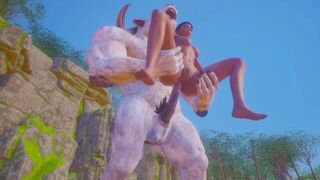 Olivia Fucking Furry Beast Inserts Horsecock In Tight Pussy And Ass - porn video