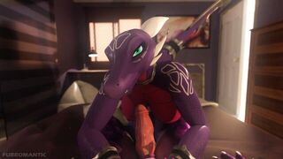 A horny dragoness blows and rides you - porn video